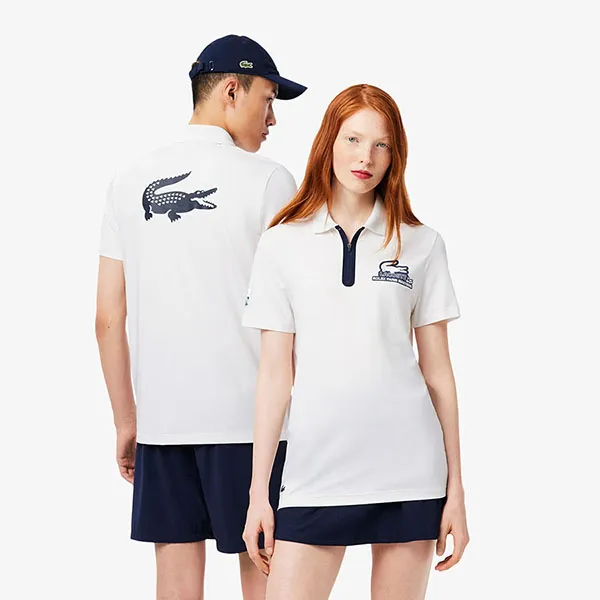 Áo Polo Unisex Lacoste Rolex Paris Masters Edition Ballboy DH5724-001 Màu Trắng Size 3