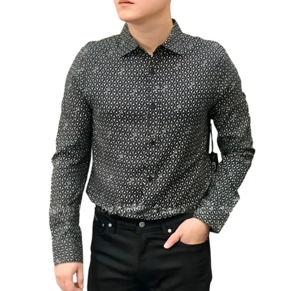 Áo Sơ Mi Dài Tay Nam Karl Lagerfeld W3204 - BLK Màu Đen Size S