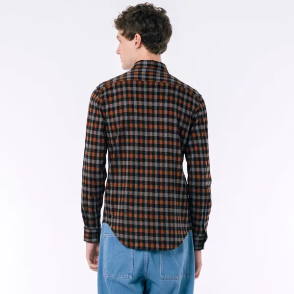 Áo Sơ Mi Dài Tay Nam Lacoste Checked Jersey Shirt Regular CH8406 - 031 Phối Màu Size 39