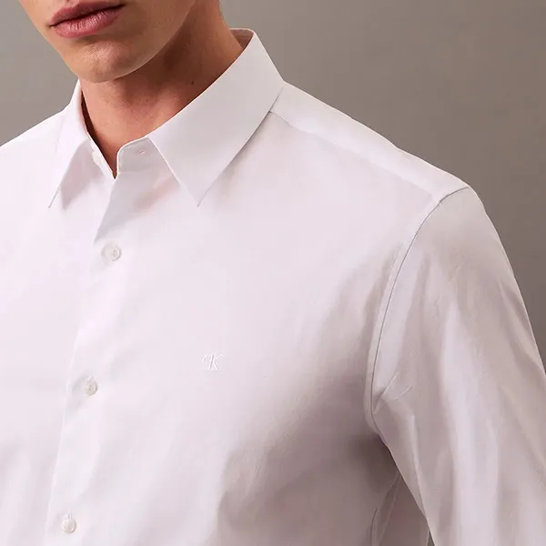 Áo Sơ Mi Nam Calvin Klein CK Long-Sleeved 4LB148G - 110 Màu Trắng Size XS