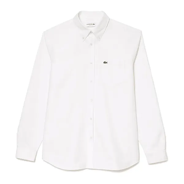Áo Sơ Mi Nam Lacoste Regular Fit Cotton Oxford Shirt CH1911 - 001 Màu Trắng Size 41