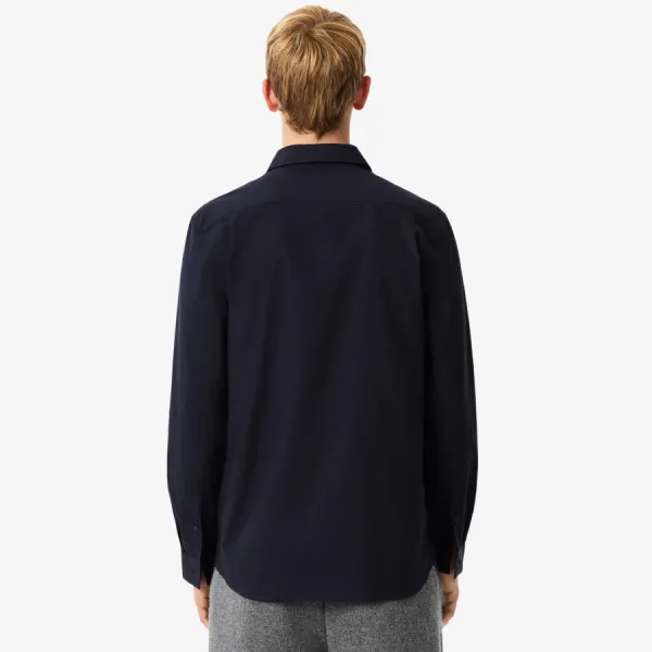 Áo Sơ Mi Nam Lacoste Stretchable Fitted Poplin Shirt 0100-LACCH6282HDE000041 Màu Xanh Navy Size 39