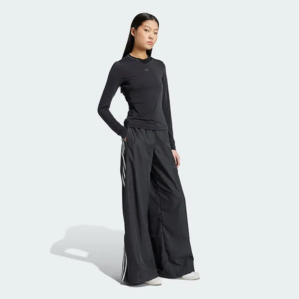 Áo Thun Dài Tay Nữ Adidas Adicolor Sheer 3-Stripes Long Sleeve Black JC5075 Màu Đen Size S