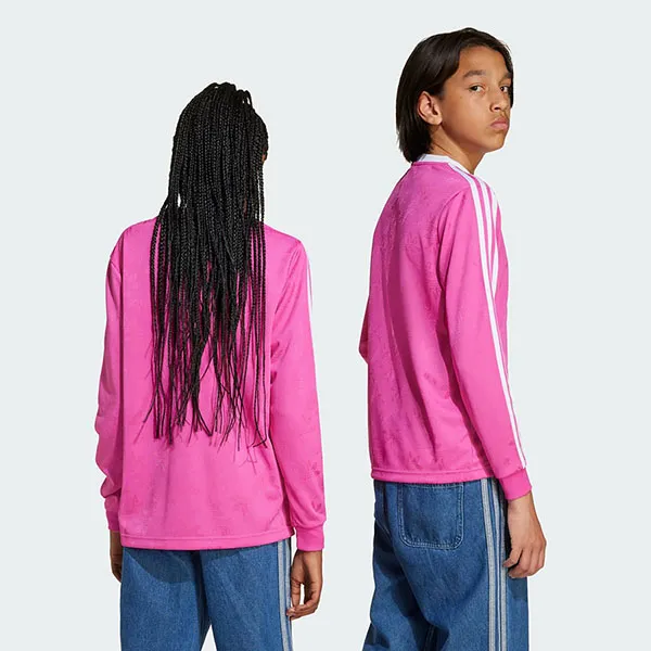 Áo Thun Dài Tay Trẻ Em Adidas Jaquard Long Sleeve Top JW2845 Màu Hồng Size L