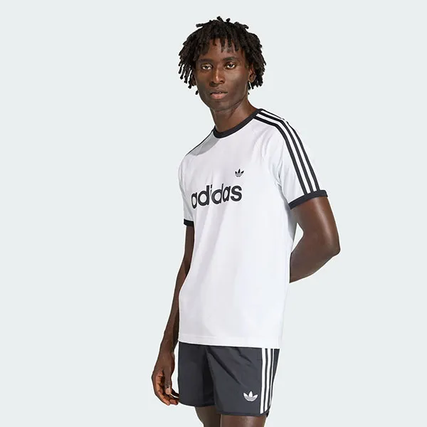 Áo Thun Nam Adidas 3 Stripes Ringer White KF0418 Màu Trắng Size S