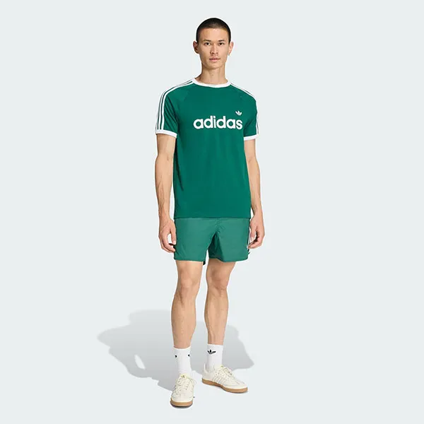 Áo Thun Nam Adidas 3-Stripes Slim Ringer T-Shirt KF0415 Màu Xanh Lá Size S