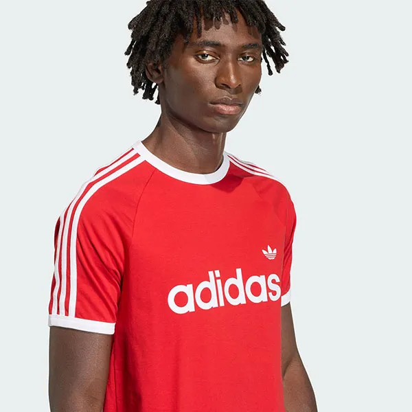 Áo Thun Nam Adidas 3-Stripes Slim Ringer T-Shirt KF0416 Màu Đỏ Size S