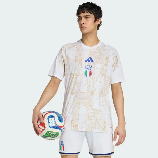 Áo Thun Nam Adidas Italy National Team Men's Home Kit 26 JY5633 Tshirt Màu Be Trắng Size XL