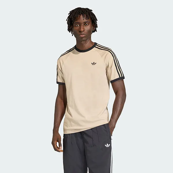 Áo Thun Nam Adidas Originals 3-Stripes Beige/ Black KE7964 Màu Be Đen Size S