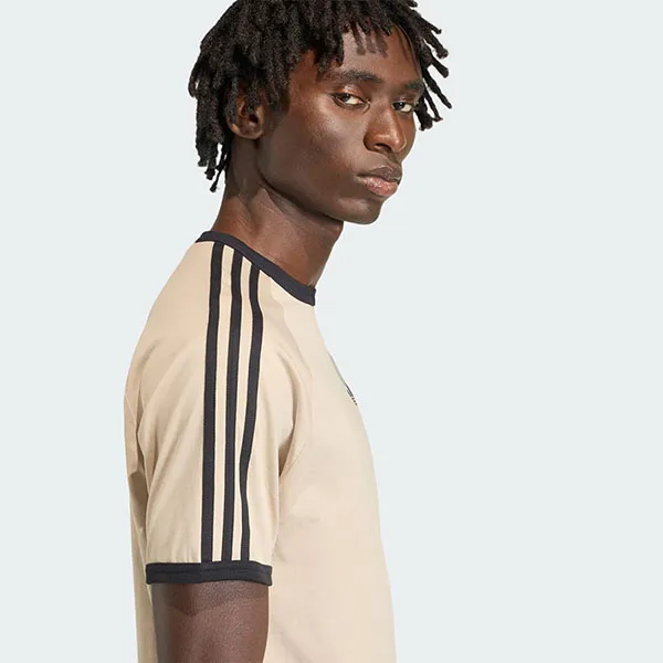 Áo Thun Nam Adidas Originals 3-Stripes Beige/ Black KE7964 Màu Be Đen Size S
