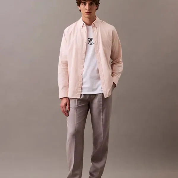 Áo Thun Nam Calvin Klein CK Embroiere Shiel Crewneck T-Shirt 4RB828G-110 Màu Trắng Size M
