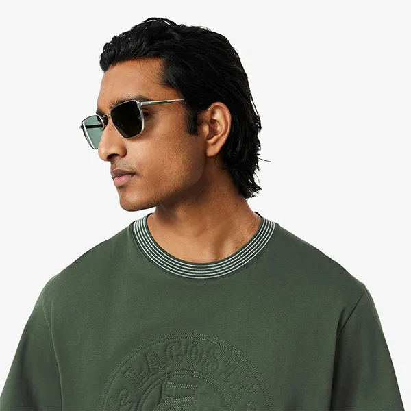 Áo Thun Nam Lacoste Embroidered Cotton Jersey T-Shirt TH0124 - HCF Màu Xanh Rêu Size 4