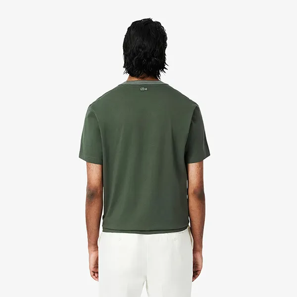 Áo Thun Nam Lacoste Embroidered Cotton Jersey T-Shirt TH0124 - HCF Màu Xanh Rêu Size 4