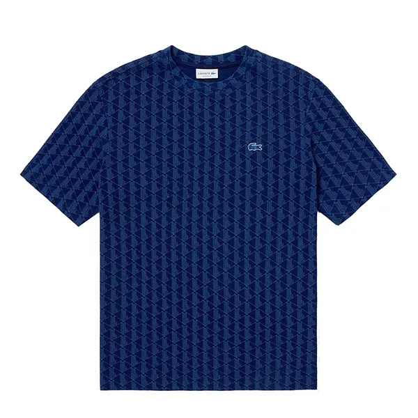 Áo Thun Nam Lacoste Indigo Pique Knit T-Shirt TH2787 99 2GF Màu Xanh Dương Size S