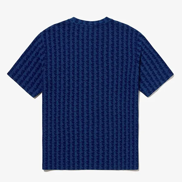 Áo Thun Nam Lacoste Indigo Pique Knit T-Shirt TH2787 99 2GF Màu Xanh Dương Size S