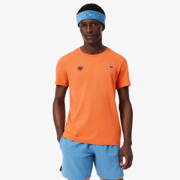 Áo Thun Nam Lacoste Men's Roland-Garros Edition Ultra Dry Tennis T-Shirt TH8309 - IY0 Màu Cam Size 4