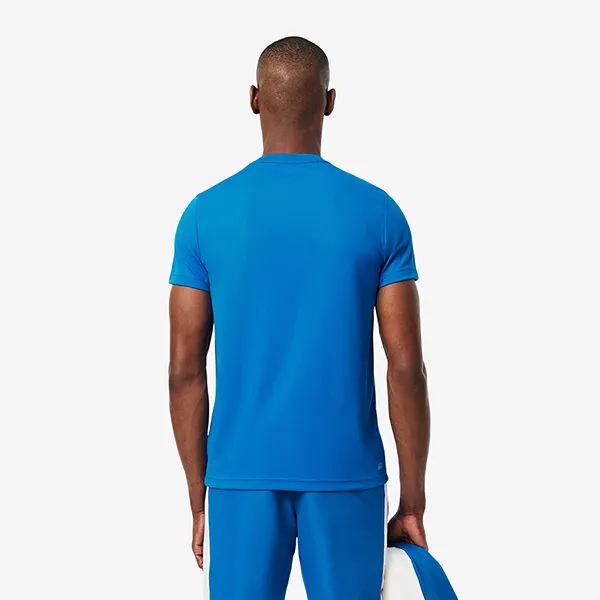 Áo Thun Nam Lacoste Men's Ultra Dry Print Branding Sport T-Shirt TH8938-GI9 Màu Xanh Blue Size 3