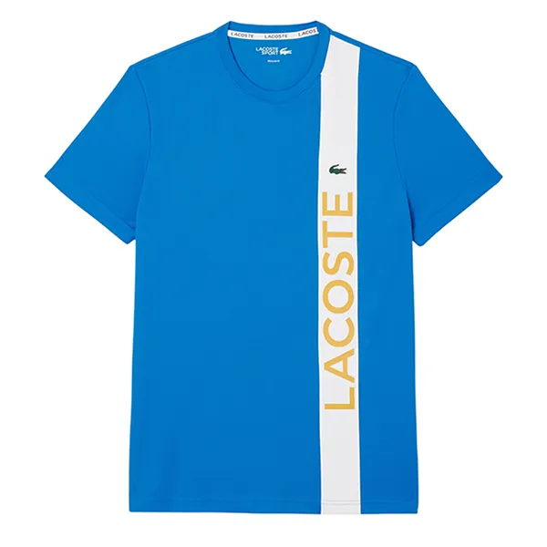 Áo Thun Nam Lacoste Men's Ultra Dry Print Branding Sport T-Shirt TH8938-GI9 Màu Xanh Blue Size 3