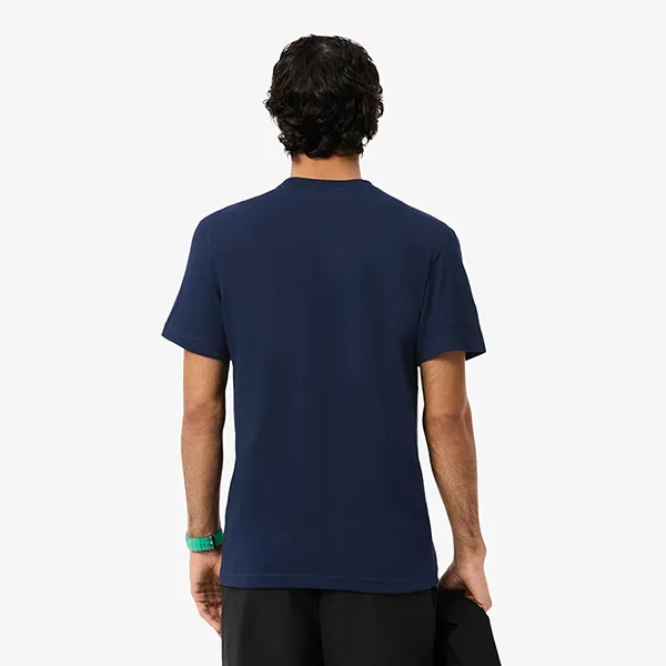 Áo Thun Nam Lacoste Regular Fit Crew Neck Color Blocking TH2734 - 1UI Màu Navy/Blue Size 3