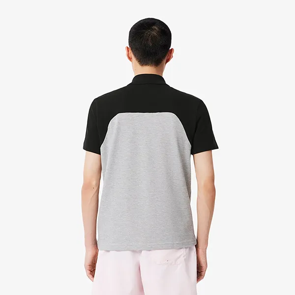 Áo Polo Nam Lacoste Regular Fit L.12.12 Colour Block Polo Shirt PH9563-LY3 Màu Đen Xám Size 3