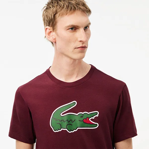 Áo Thun Nam Lacoste Ultra Dry Logo Sport T-Shirt TH7513 - IDC Màu Đỏ Đô Size 3