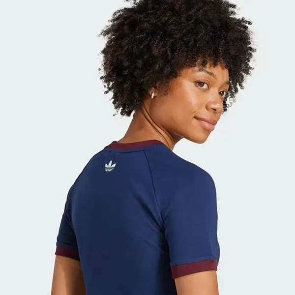 Áo Thun Nữ Adidas Baby Tee Graphic Crest JW6033 Màu Xanh Navy Size S