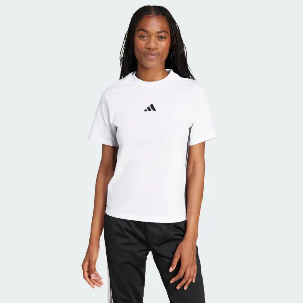 Áo Thun Nữ Adidas Cotton 3-Stripes Essentials White JD0844 Tshirt Màu Trắng Size L