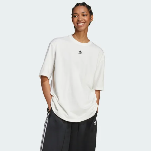 Áo Thun Nữ Adidas Essentials Boyfriend White JC8967 Tshirt Màu Trắng Size S