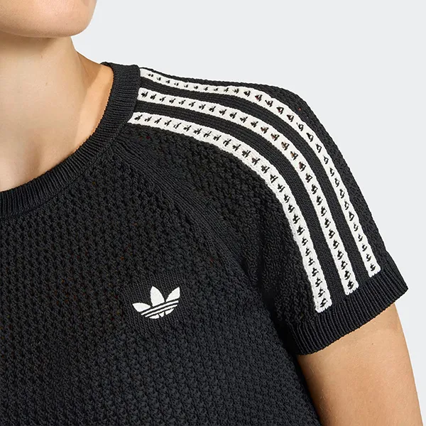 Áo Thun Nữ Adidas Knitted Crochet Cali Tee KC6481 Màu Đen Size S