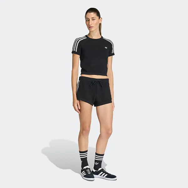 Áo Thun Nữ Adidas Knitted Crochet Cali Tee KC6481 Màu Đen Size S