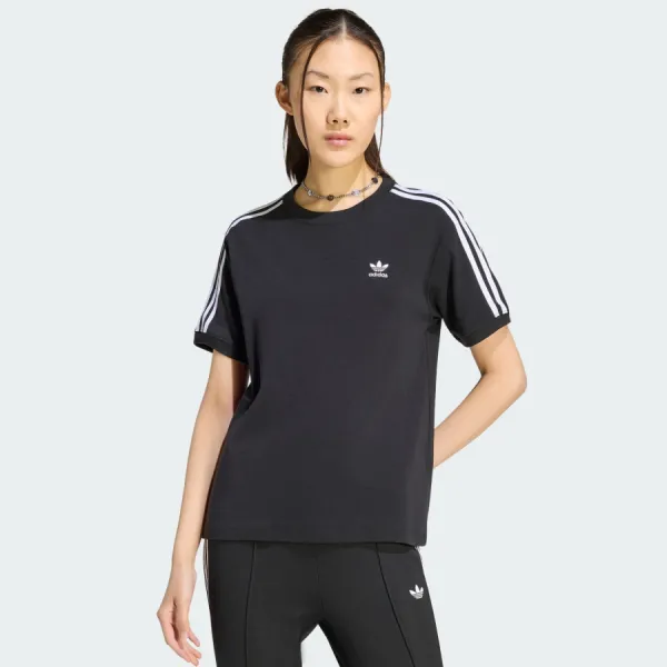 Áo Thun Nữ Adidas Lifestyle 3-Stripes Black IU2420 Tshirt Màu Đen Size M