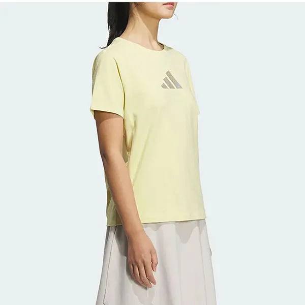 Áo Thun Nữ Adidas Logo T-Shirt Asia Sizing Yellow JM8802 Màu Vàng Nhạt Size S