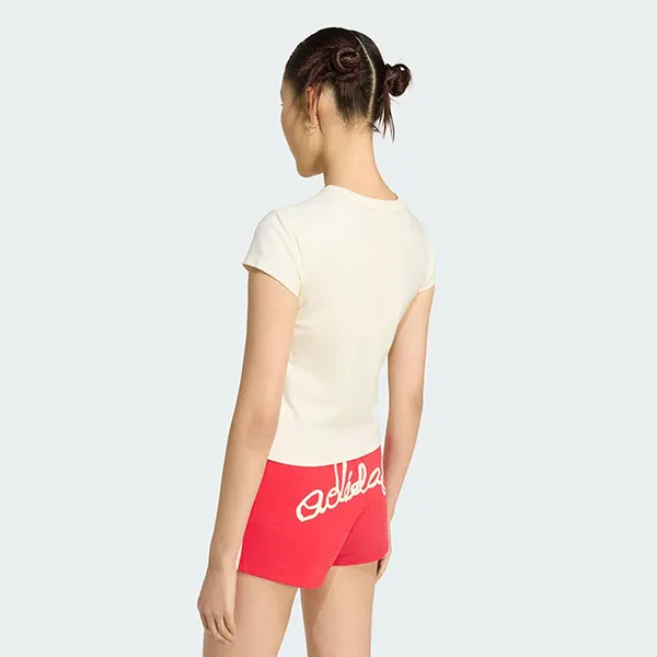 Áo Thun Nữ Adidas Originals Baby Tee Cream White KU9199 Màu Trắng Kem Size S