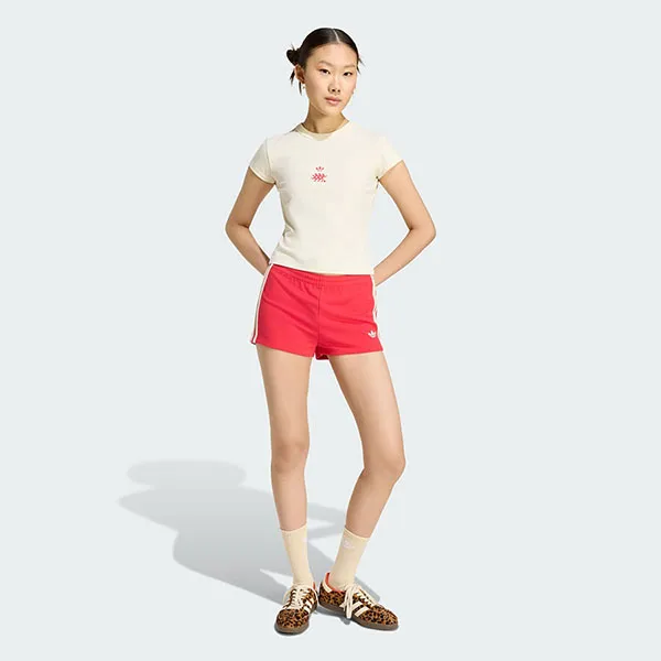 Áo Thun Nữ Adidas Originals Baby Tee Cream White KU9199 Màu Trắng Kem Size S