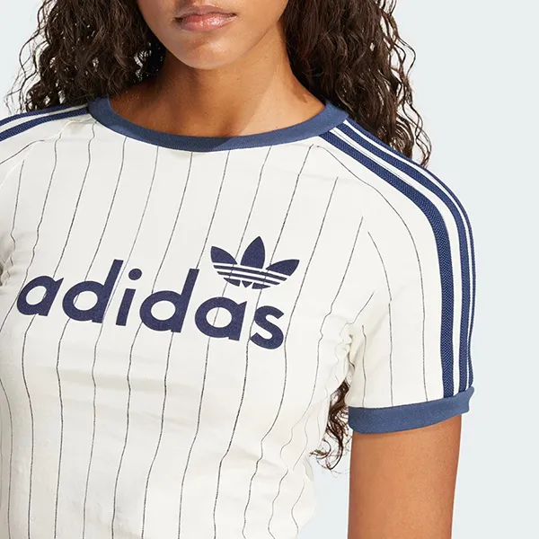 Áo Thun Nữ Adidas Originals Wmns Linear Graphic Cali Tee JC7705 Màu Trắng/Xanh Size XL