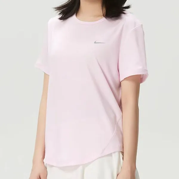 Áo Thun Nữ Nike Dri-FIT Tempo Short-Sleeve Running Top HQ0649-663 Màu Hồng Nhạt Size S