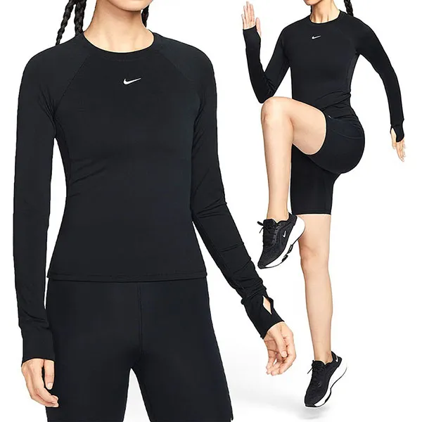 Áo Thun Nữ Nike Pro Dri-FIT Base Layer Black FV7846-010 Màu Đen Size L