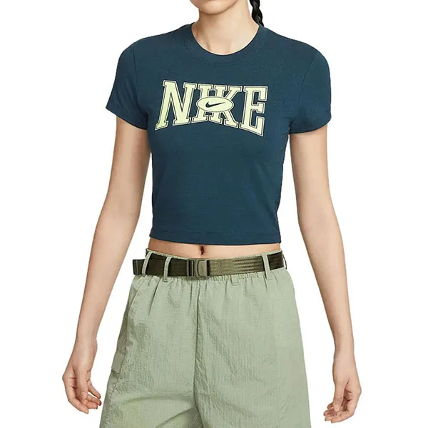 Áo Thun Nữ Nike Sportswear Slim Cropped Dark Blue HQ1710-478 Màu Xanh Đậm Size S