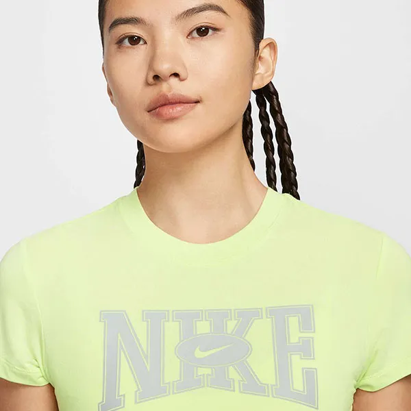Áo Thun Nữ Nike Sportswear Slim Cropped HQ1710-360 Màu Xanh Green Size S