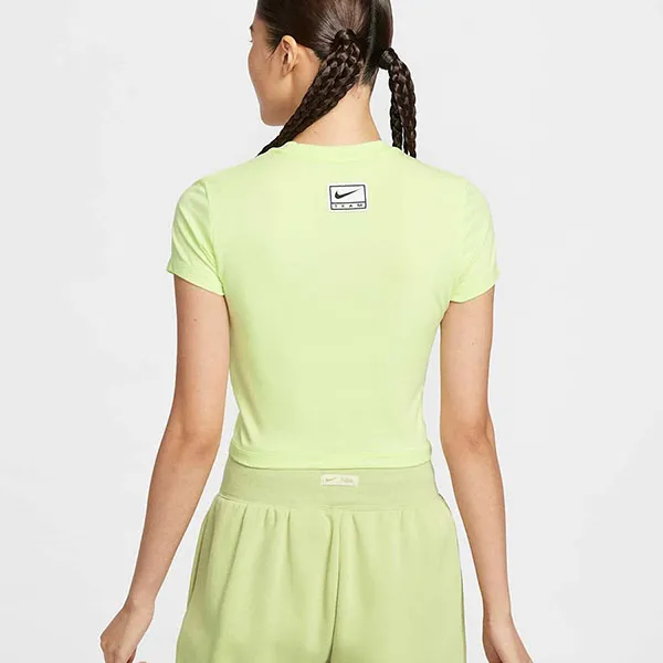 Áo Thun Nữ Nike Sportswear Slim Cropped HQ1710-360 Màu Xanh Green Size S