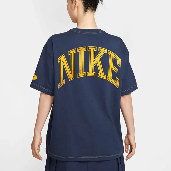 Áo Thun Nữ Nike Sportswear Street Summit HV4973-410 Màu Xanh Navy Size XS