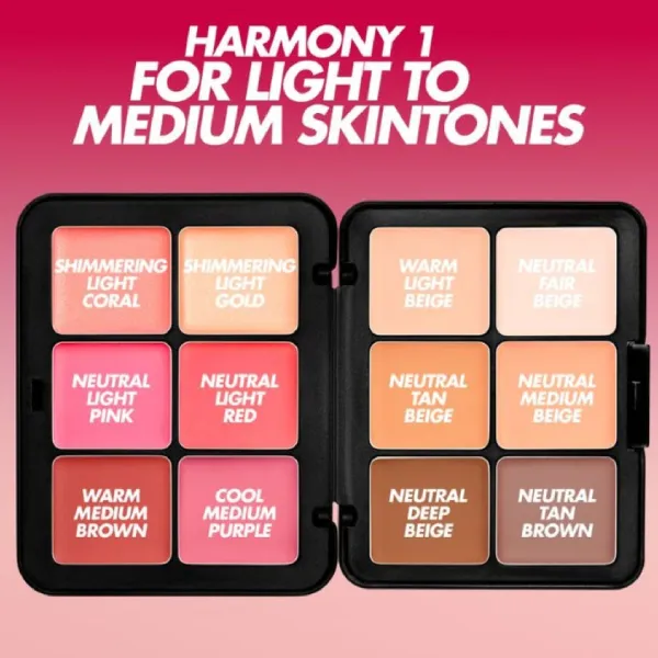 Bảng Phấn Má + Bắt Sáng Make Up For Ever Ultra HD Skin Face Essentials Palette With Highlighters Tone Light To Medium