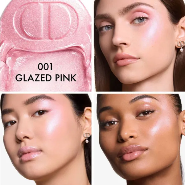 Bắt Sáng Dior Backstage Glassy Glow Stick 001 Glazed Pink Màu Hồng Ngọc Trai