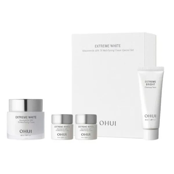 Bộ Kem Dưỡng Trắng Da Ohui Extreme White Cream Special Set 4 Món