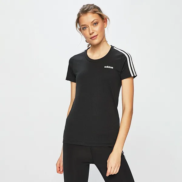 Bộ Quần Áo Cộc Tay Nữ Adidas Essentials 3-Stripes DP2362 - DP2405 Màu Đen Size S