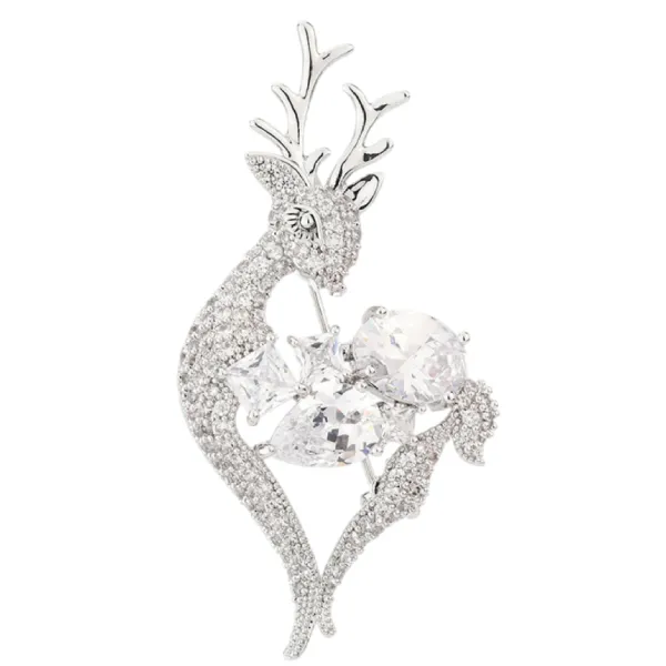 Cài Áo Nữ Meri Dreamy Deer BR17 Màu Bạc