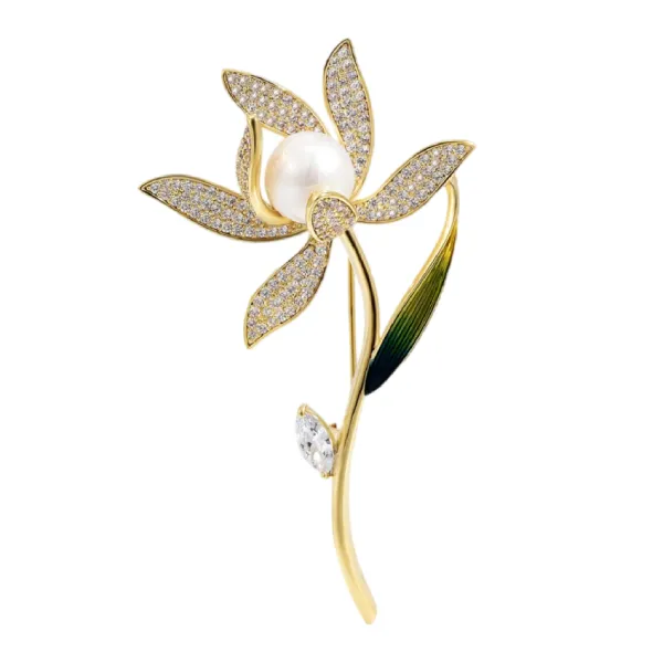 Cài Áo Nữ Meri Graceful Narcissus BR10 Màu Vàng