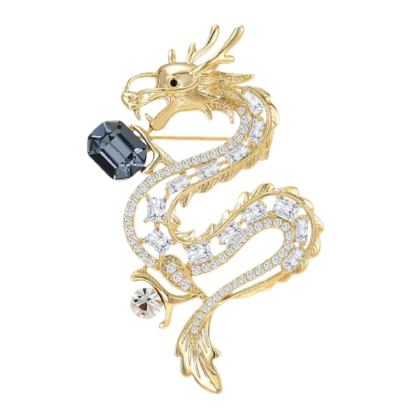 Cài Áo Nữ Meri Golden Dragon BR18 Màu Vàng