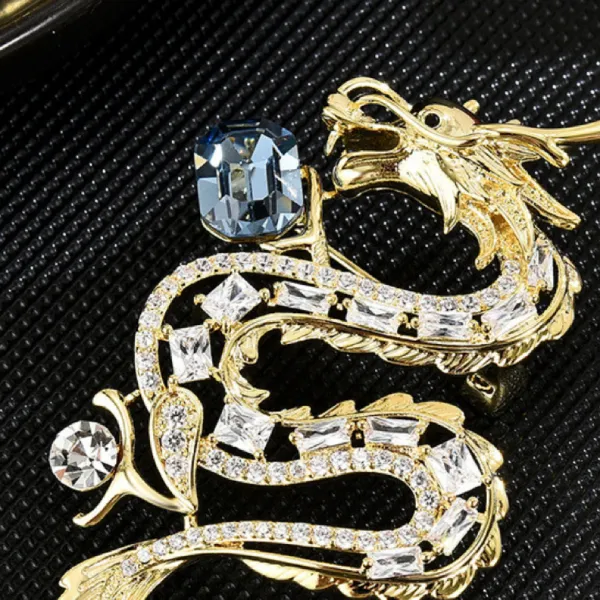 Cài Áo Nữ Meri Golden Dragon BR18 Màu Vàng