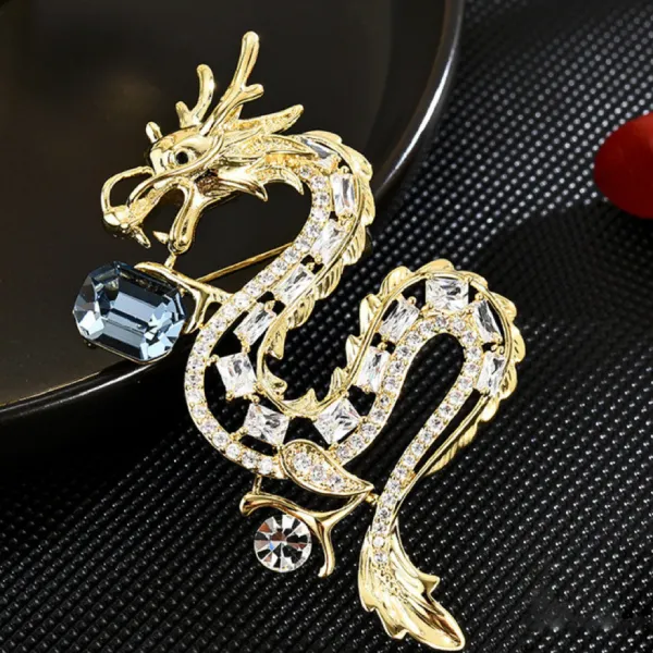 Cài Áo Nữ Meri Golden Dragon BR18 Màu Vàng